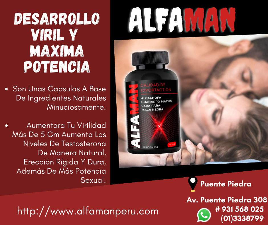 ORIGINAL ALFAMAN CAPSULAS NATURAL AUMENTA TU VIRILIDAD SEXSHOP 